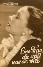 Eine Frau, Die Weiß, Was Sie Will (1936) afişi
