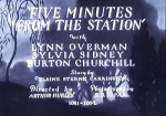 Five Minutes From The Station (1930) afişi