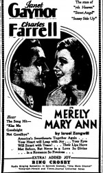 Merely Mary Ann (1931) afişi