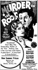 Murder On The Roof (1930) afişi