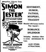 Simon, The Jester (1915) afişi
