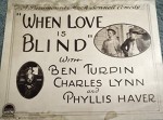When Love ıs Blind (1919) afişi