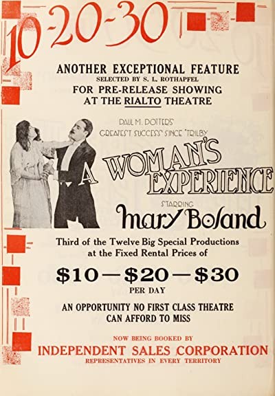 A Woman's Experience (1918) afişi