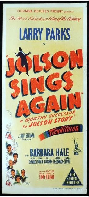 Jolson Sings Again (1949) afişi Jolson Sings Again (1949) afişi