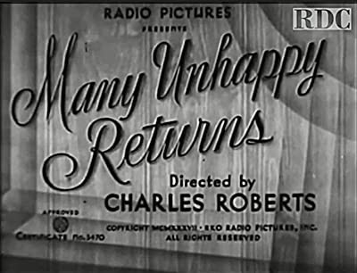 Many Unhappy Returns (1937) afişi Many Unhappy Returns (1937) afişi
