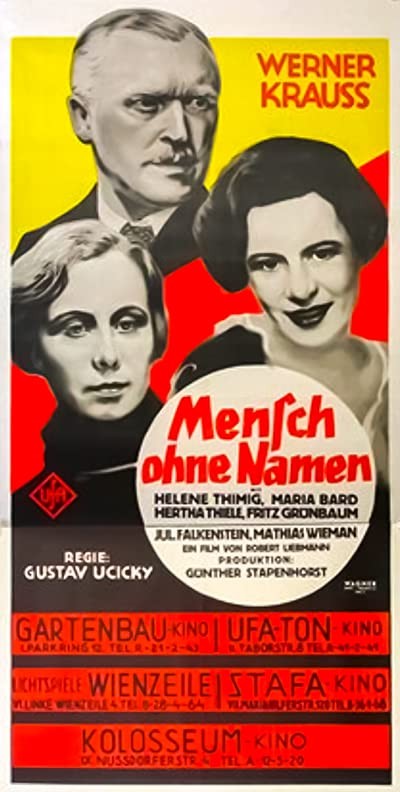 Mensch Ohne Namen (1932) afişi Mensch Ohne Namen (1932) afişi