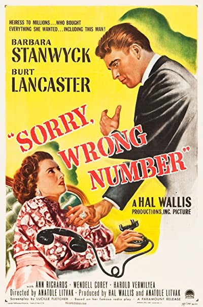 Sorry, Wrong Number (1948) afişi Sorry, Wrong Number (1948) afişi
