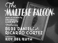 The Maltese Falcon (1931) afişi The Maltese Falcon (1931) afişi