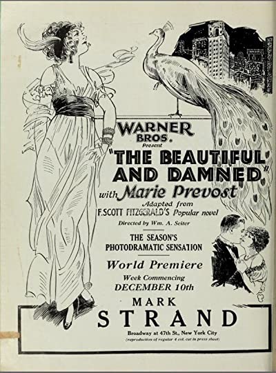 The Beautiful And Damned (1922) afişi The Beautiful And Damned (1922) afişi