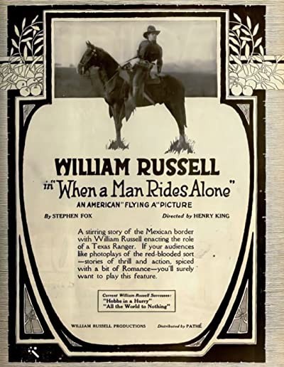 When A Man Rides Alone (1919) afişi