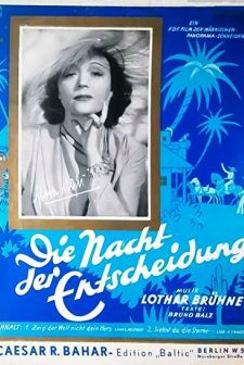 Die Nacht Der Entscheidung (1938) afişi