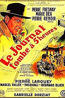 Le Journal Tombe à Cinq Heures (1942) afişi