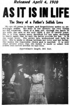 As It Is in Life (1910) afişi