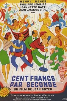 Cent francs par seconde (1952) afişi