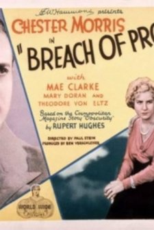Breach Of Promise (1932) afişi