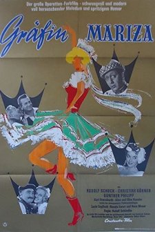 Gräfin Mariza (1958) afişi