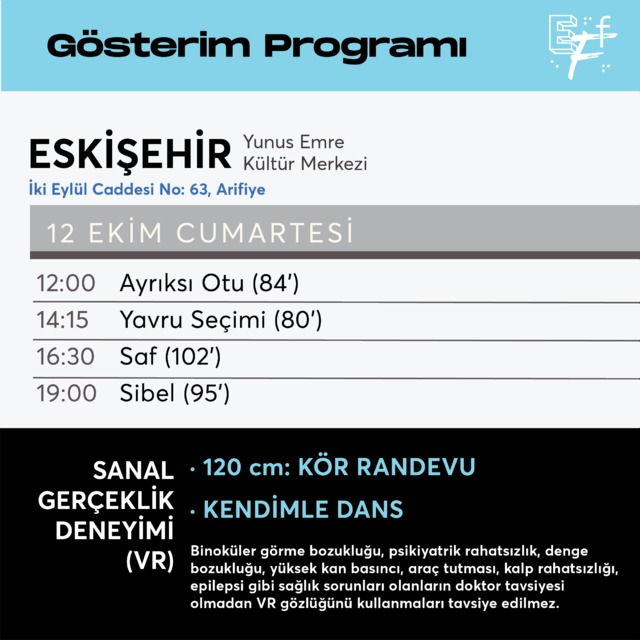 12 Ekim Cumartesi Programı 12 Ekim Cumartesi Programı