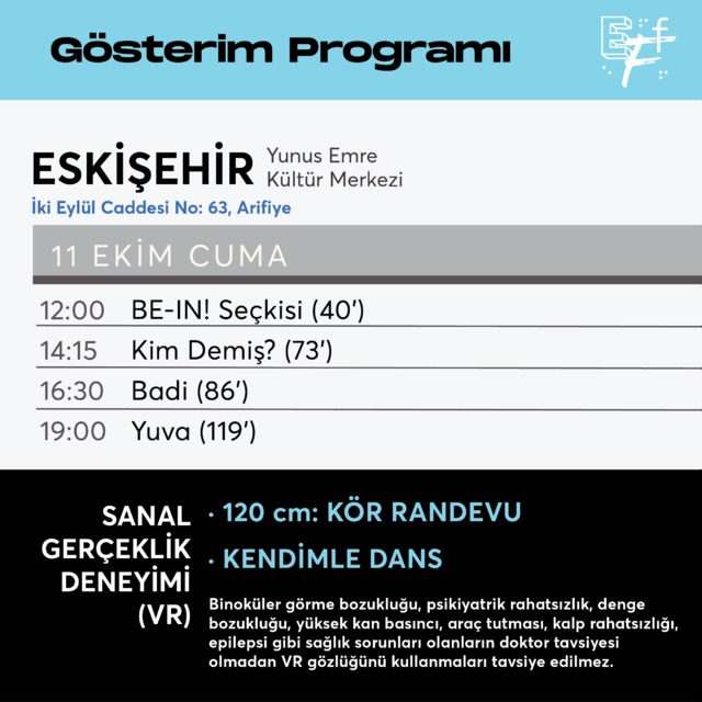 11 Ekim Cuma Programı 11 Ekim Cuma Programı